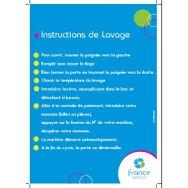 Instructions de lavage pour laverie automatique