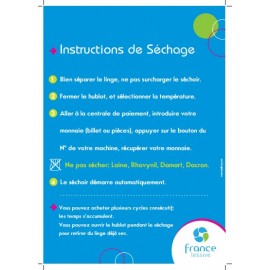 Instructions de séchage pour laverie automatique